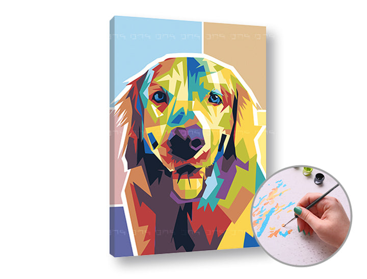 Pittura per numeri GOLDEN RETRIEVER | difficoltà bassa