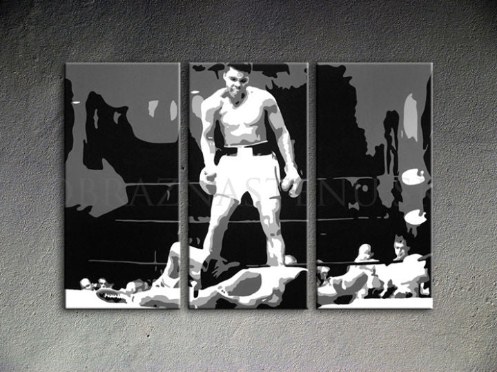 Dipinto a mano POP ART MUHAMAD ALI 60x40 cm
