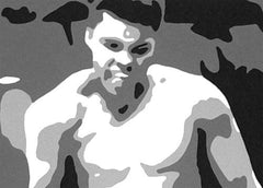 Dipinto a mano POP ART MUHAMAD ALI 60x40 cm