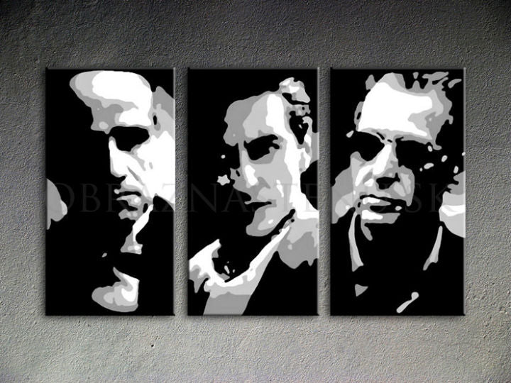Dipinto a mano POP ART GODFATHER 120x80 cm