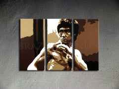 Dipinto a mano POP ART dipinto AL BRUCE LEE 120x80 cm