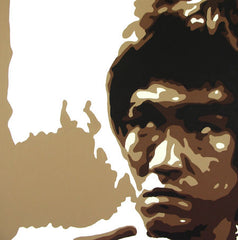 Dipinto a mano POP ART dipinto AL BRUCE LEE 120x80 cm
