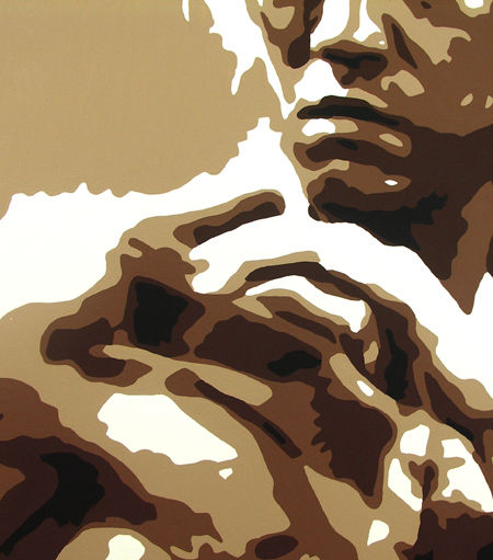 Dipinto a mano POP ART dipinto AL BRUCE LEE 120x80 cm