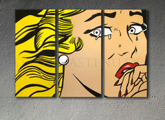 Dipinto a mano POP ART LICHTENSTEIN  120x80 cm
