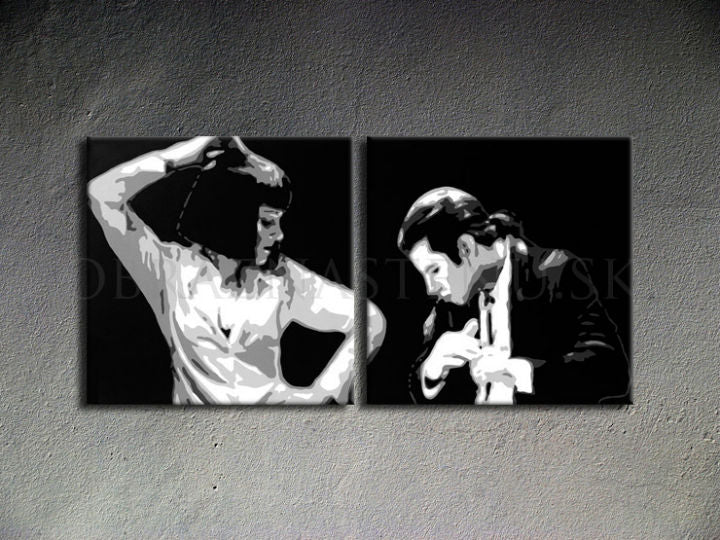 Dipinto a mano POP ART PULP FICTION 140x70 cm