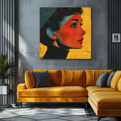 Audrey Hepburn dipinto su tela - Icona elegante