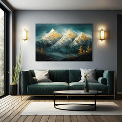 Decorazione da parete moderna Orizzonte di armonia dorata - PREMIUM ART