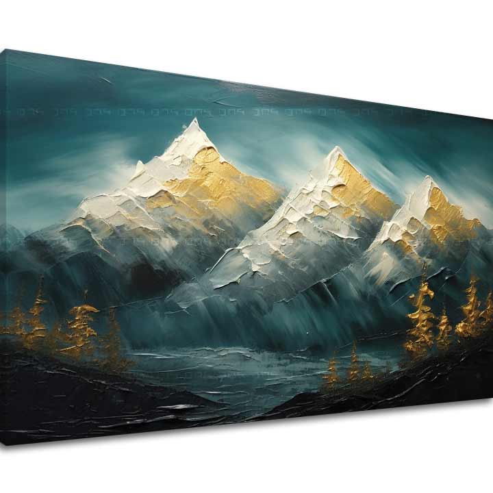 Decorazione da parete moderna Orizzonte di armonia dorata - PREMIUM ART - immagine 2