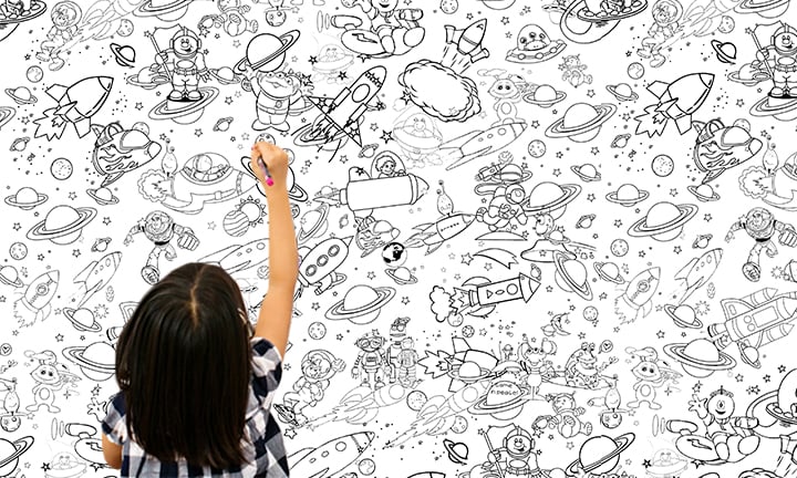 Carta da parati per bambini da dipingere