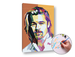 Dipingere con i numeri BRAD PITT | difficoltà bassa