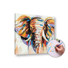 Dipingere con i numeri - Elefante, media difficoltà - immagine 2