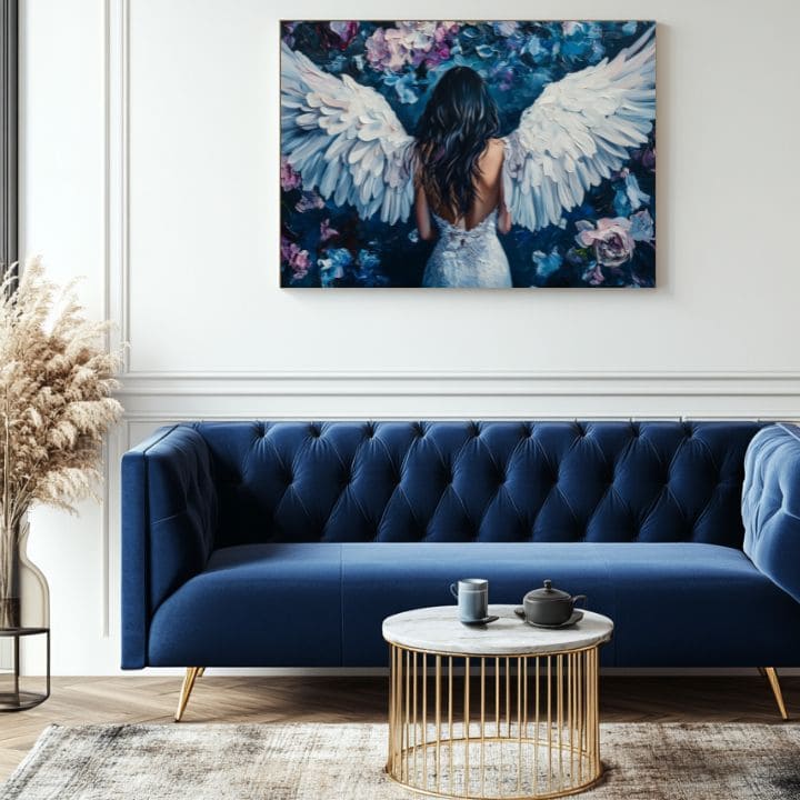 Dipinti di angeli Bellezza dal cielo | rifinito a mano dall'artista - immagine 4