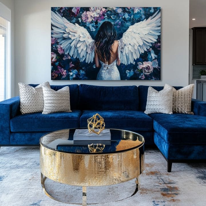 Dipinti di angeli Bellezza dal cielo | rifinito a mano dall'artista
