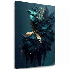 Dipinti moderni su tela - Feminine Touch of Angelic Beauty - immagine 2