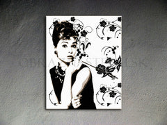 Dipinto a mano POP ART AUDREY HEPBURN