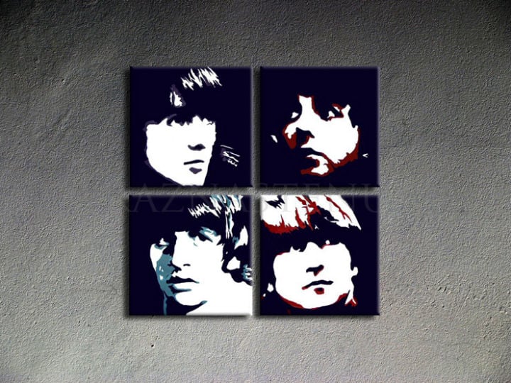 Dipinto a mano POP ART BEATLES
