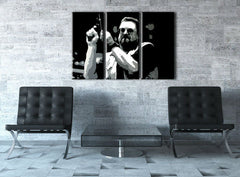 Dipinto a mano POP Art Big Lebowski 3 pezzi bl1 - immagine 3