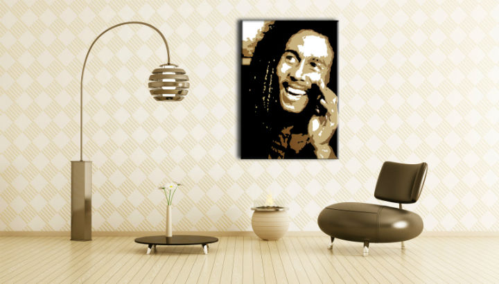 Dipinto a mano POP ART BOB MARLEY