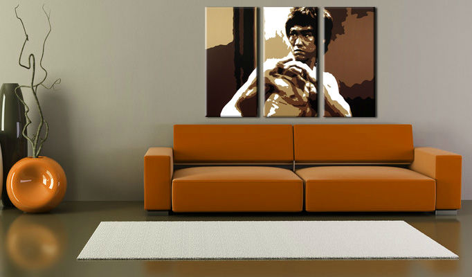 Dipinto a mano POP ART dipinto AL BRUCE LEE - immagine 2