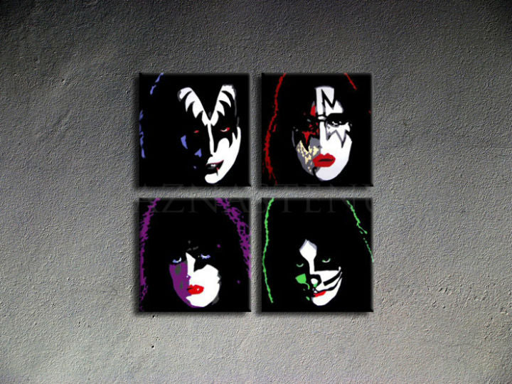 Dipinto a mano POP ART KISS