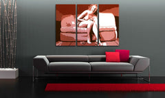 Dipinto a mano POP Art Marilyn Monroe 3 pezzi mon3 - immagine 2