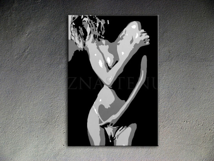 Dipinto a mano POP ART NUDE WOMAN