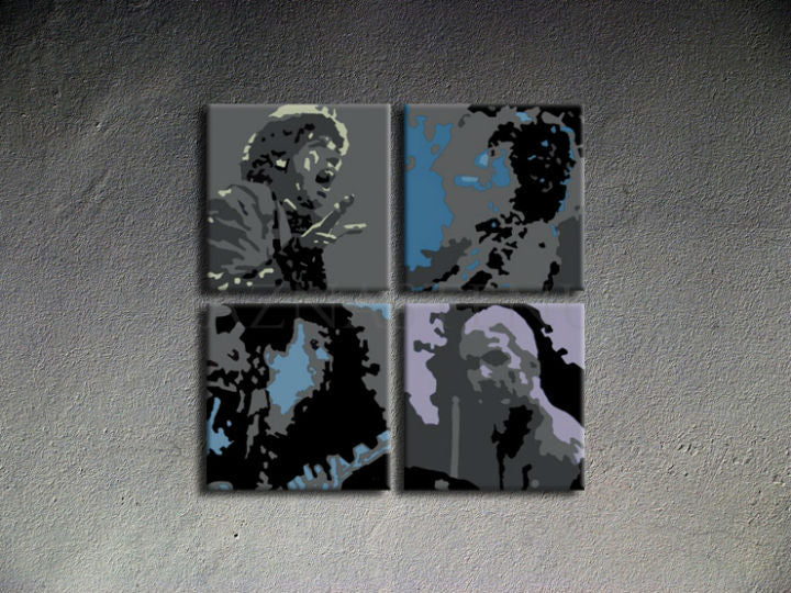 Dipinto a mano POP ART ROLLING STONES
