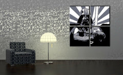 Dipinto a mano POP Art STAR WARS 4 pezzi sw2