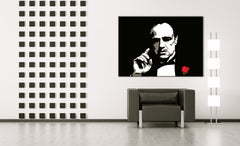 Dipinto a mano POP ART THE GODFATHER VITO CORLEONE