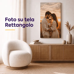 Quadro fotografico rettangolare su tela – stampa personalizzata dalla tua foto