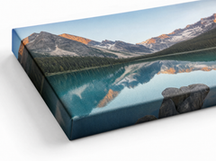 Dettaglio del bordo gallery-wrap del quadro panoramico – tela di cotone 340 g/m²