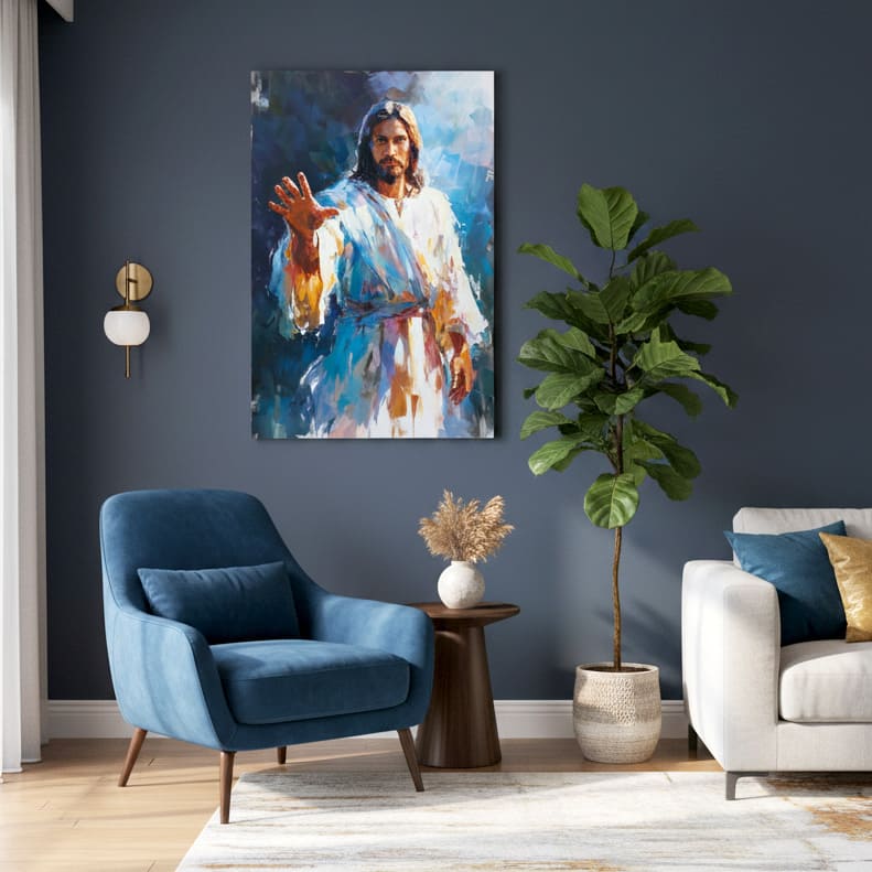 Gesù della Luce | rifinito a mano dall'artista - immagine 3