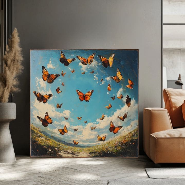 Immagine Cerchio di farfalle - Armonia nella natura - immagine 3
