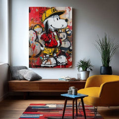 Immagine COOL SNOOPY su tela | rifinito a mano dall'artista