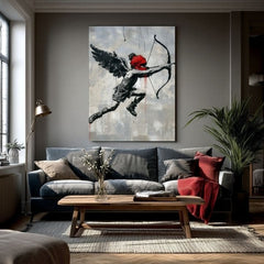 Immagine CUPID'S AIM su tela | rifinito a mano dall'artista