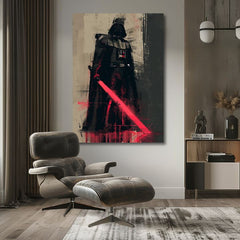 Immagine DARTH VADER - Forza oscura su tela | rifinito a mano dall'artista - immagine 3