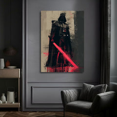 Immagine DARTH VADER - Forza oscura su tela | rifinito a mano dall'artista