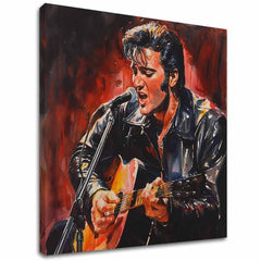 Immagine ELVIS PRESLEY - Icona sul palco | rifinito a mano dall'artista - immagine 2