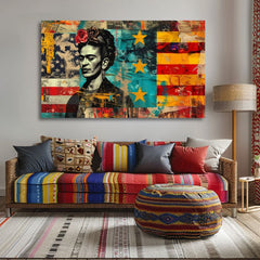 Immagine FRIDA KAHLO - Riferimento culturale | rifinito a mano dall'artista