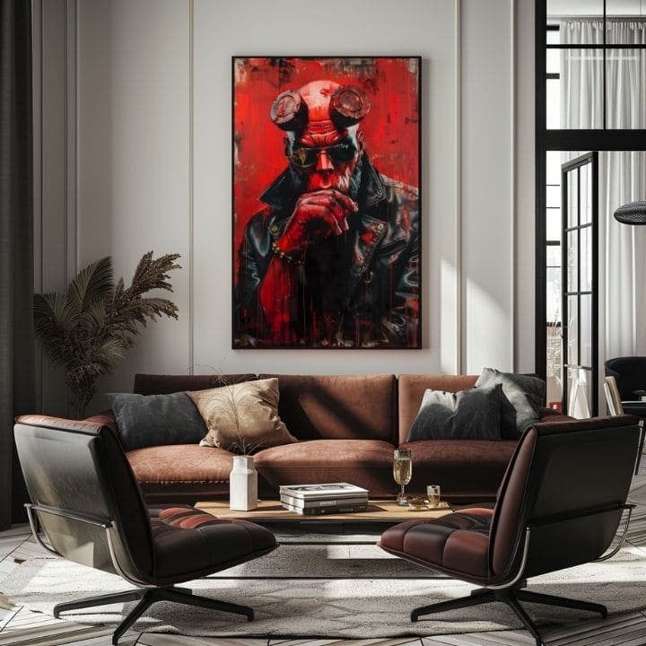 Immagine HELLBOY: Guerriero Infernale | rifinito a mano dall'artista - immagine 3