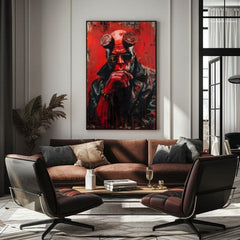 Immagine HELLBOY: Guerriero Infernale | rifinito a mano dall'artista - immagine 3