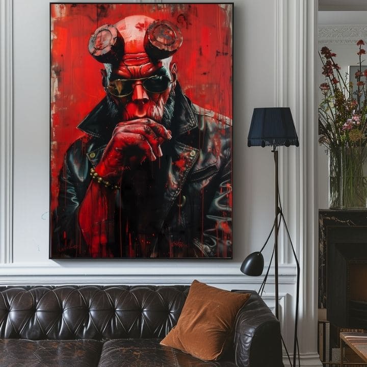 Immagine HELLBOY: Guerriero Infernale | rifinito a mano dall'artista - immagine 4