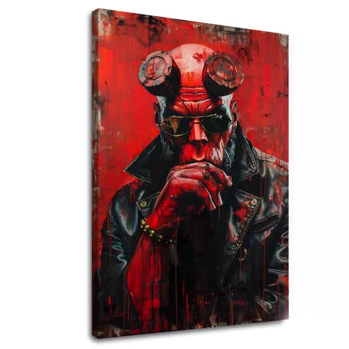 Immagine HELLBOY: Guerriero Infernale | rifinito a mano dall'artista - immagine 2