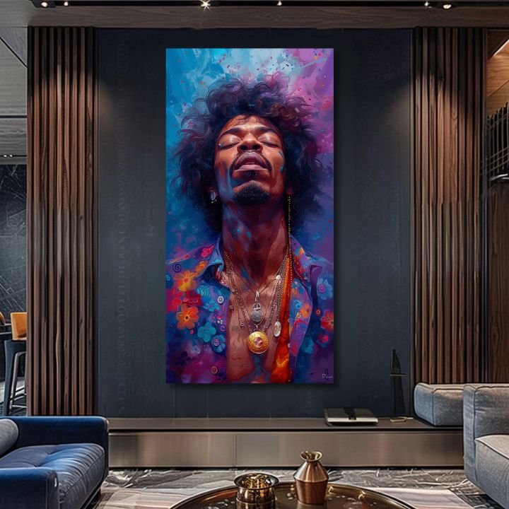 Immagine JIMI HENDRIX - Esplosione di armonia | rifinito a mano dall'artista - immagine 3