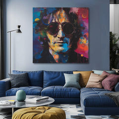 Immagine JOHN LENNON - Idee colorate | rifinito a mano dall'artista