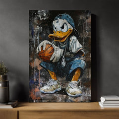 Immagine LEBRON DUCK su tela | rifinito a mano dall'artista - immagine 3