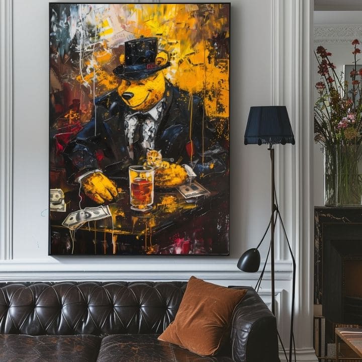 Immagine MAFIA BOSS BEAR | rifinito a mano dall'artista - immagine 5
