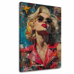 Immagine MARILYN MONROE - Icona nel bagliore delle luci | rifinito a mano dall'artista - immagine 2