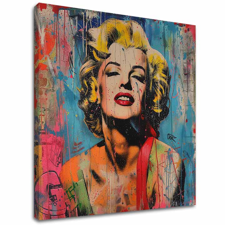 Immagine MARILYN MONROE - Rebel in colours | rifinito a mano dall'artista - immagine 2