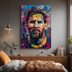 Immagine MESSI VIBES su tela | rifinito a mano dall'artista - immagine 3